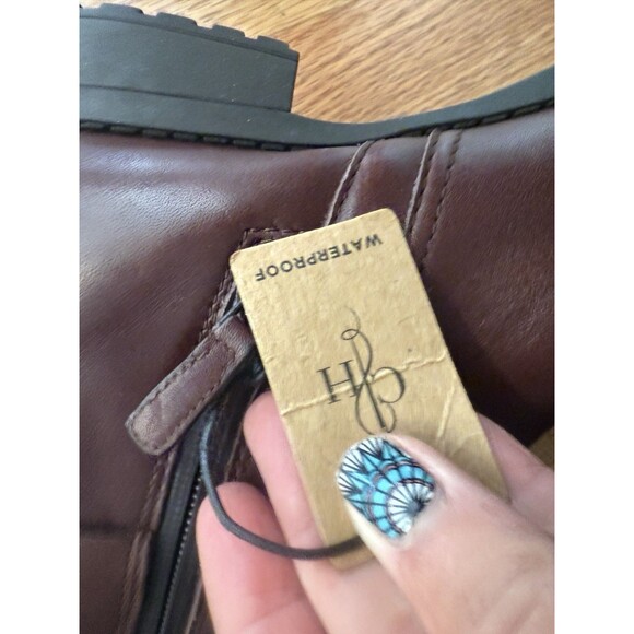 Cole Haan Womens Leather Knee Zip Up Waterproof Boots Blrown Size 5 B - Picture 5 of 8